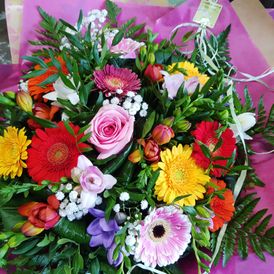 Bouquet fleurs multicouleurs